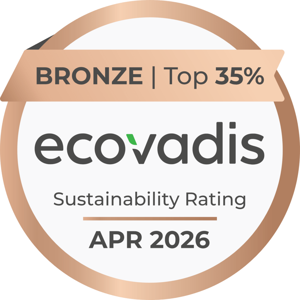 Logo Bronze Top 35 % EcoVadis d’ABC Texture – Sustainability Rating 2026